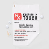 Funny Golf Prescription Family Wiedersehen Custom Golfhandtuch (Insitu)