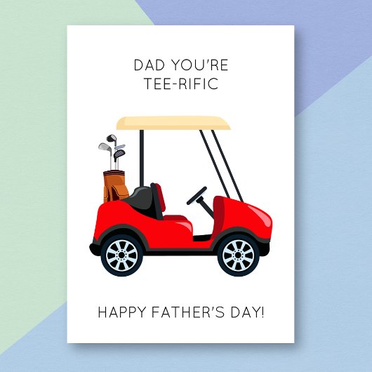 Funny Golf Pun Vatertag Card Karte