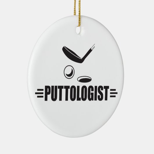 Funny Golf, Putting Keramik Ornament (Rechts)