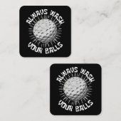 Funny Golf Quadratische Visitenkarte (Vorne/Hinten)