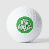 Funny Golf Quote Who Farted Green Circle Dad Humor Golfball (Vorderseite)