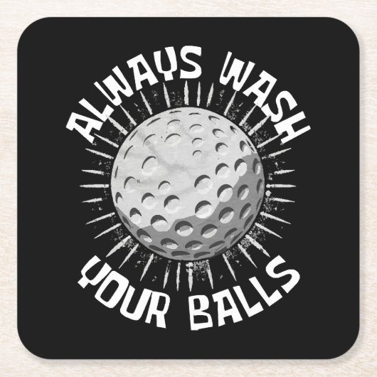 Funny Golf Rechteckiger Pappuntersetzer (Vorderseite)