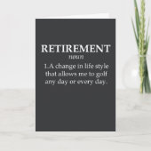 Funny Golf Rentirement Card Golfer Joke Gift Sport Karte (Vorderseite)