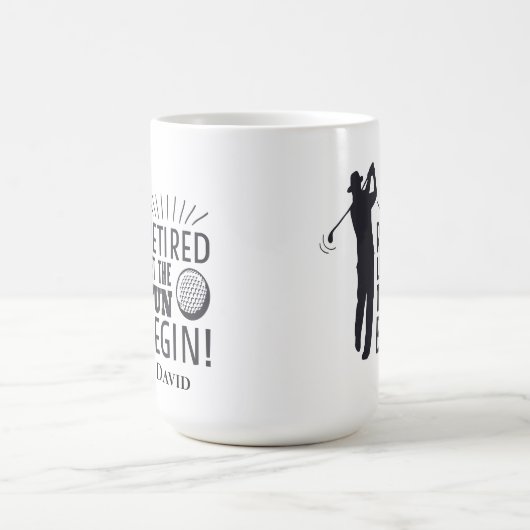 Funny Golf Retirement - Lass the Fun Begin Kaffeetasse (Mittel)
