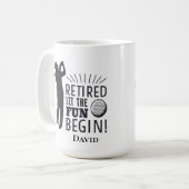 Funny Golf Retirement - Lass the Fun Begin Kaffeetasse (Vorderseite Links)
