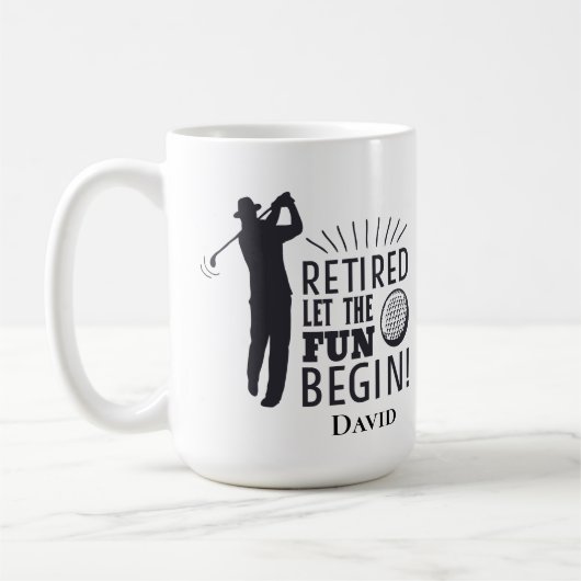 Funny Golf Retirement - Lass the Fun Begin Kaffeetasse (Links)