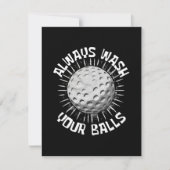 Funny Golf RSVP Karte (Vorderseite)