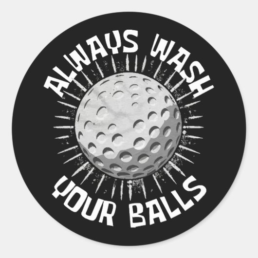 Funny Golf Runder Aufkleber (Vorderseite)