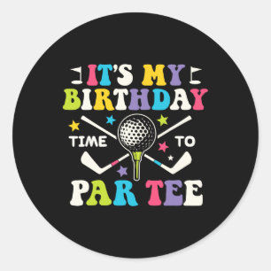 Funny Golf Sein Par Tee Shirt zum Geburtstag Golfe Runder Aufkleber