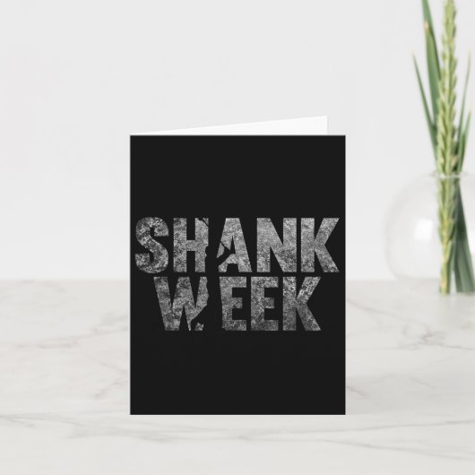 Funny Golf Shank Week T Shirt Karte (Vorderseite)