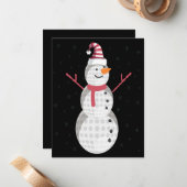 Funny Golf Snowman Weihnachten Neues Jahr Geschenk Mitteilungskarte (Vorderseite/Rückseite Beispiel)