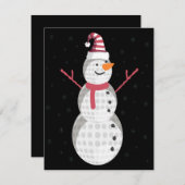 Funny Golf Snowman Weihnachten Neues Jahr Geschenk Mitteilungskarte (Vorne/Hinten)