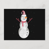 Funny Golf Snowman Weihnachten Neues Jahr Geschenk Postkarte (Vorderseite)