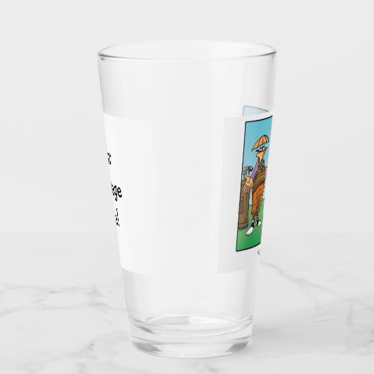 Funny Golf Spaß Beer Glass Glas (Rechts)