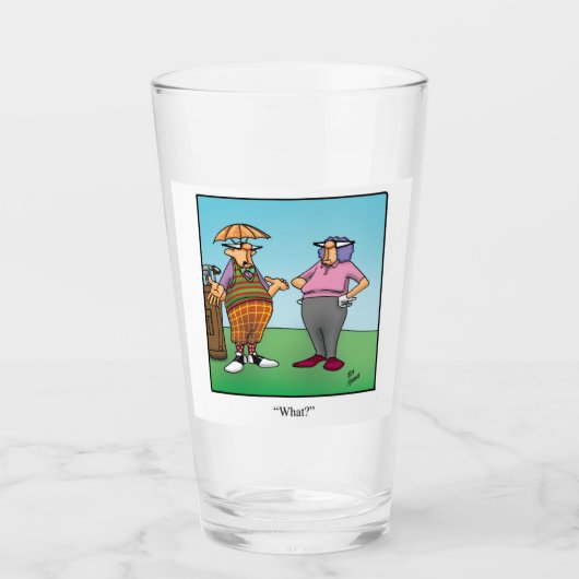 Funny Golf Spaß Beer Glass Glas (Vorderseite)