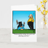 Funny Golf Spaß Blank Grußkarte Karte (Gelbe Blume)