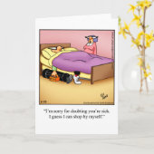 Funny Golf Spaß Blank Grußkarte Karte (Gelbe Blume)