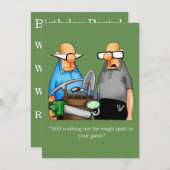 Funny Golf Spaß Einladung zum Geburtstag (Vorne/Hinten)