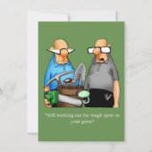 Funny Golf Spaß Einladung zum Geburtstag (Vorderseite)