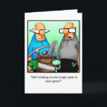 Funny Golf Spaß Geburtstag Grußkarte Karte<br><div class="desc">Genießen Sie es, mit dieser unglaublich witzig Glückwunschkarte des Golfspielers Bill Abbott über den Geburtstag des Karikaturisten das Lachen zu verbreiten. Lachs mit deinen besten Wünschen zum glücklichen Geburtstag. Bill Abbotts Cartoon "Spectickles" ist das international syndizierte Comic auch in Hallmark U.K., Reader's Digest, Saturday Abend Post und anderen feinen Magazinen...</div>
