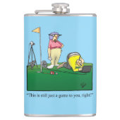 Funny Golf Spaß Hip Flask Geschenk Flachmann (Vorderseite)
