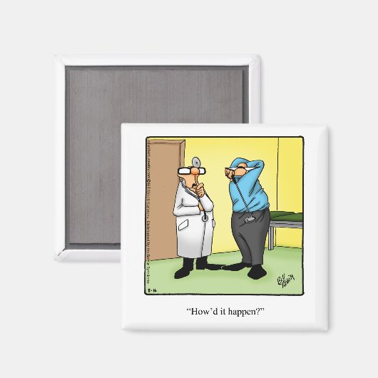 Funny Golf Spaß Magnet (Vorderseite/Rückseite)