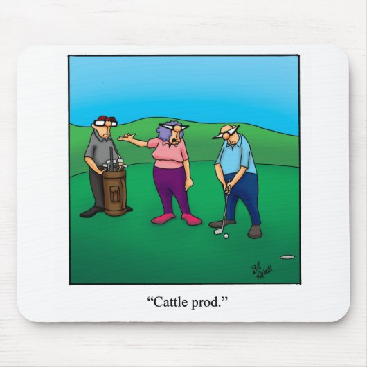Funny Golf Spaß Mouse Pad Mousepad (Vorne)
