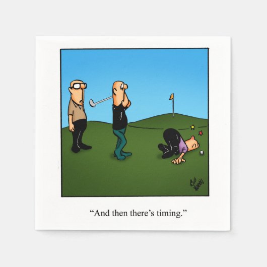 Funny Golf Spaß Napkins Serviette (Vorderseite)
