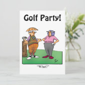 Funny Golf Spaß Party Einladungen (Stehend Vorderseite)