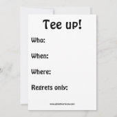 Funny Golf Spaß Party Einladungen (Rückseite)