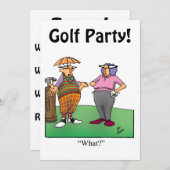 Funny Golf Spaß Party Einladungen (Vorne/Hinten)