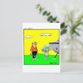 Funny Golf Spaß Postcard Postkarte (Stehend Vorderseite)