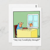 Funny Golf Spaß Postcard Postkarte (Vorne/Hinten)