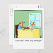 Funny Golf Spaß Postcard Postkarte (Vorne/Hinten)