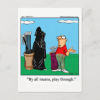 Funny Golf Spaß Postcard