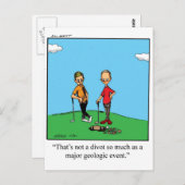 Funny Golf Spaß Postcard Postkarte (Vorne/Hinten)