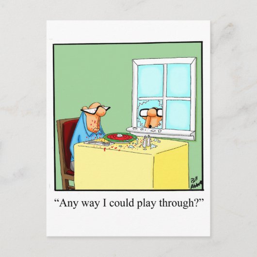 Funny Golf Spaß Postcard Postkarte (Vorderseite)