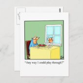 Funny Golf Spaß Postcard Postkarte (Vorne/Hinten)