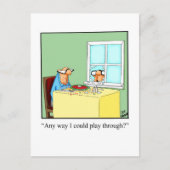 Funny Golf Spaß Postcard Postkarte (Vorderseite)