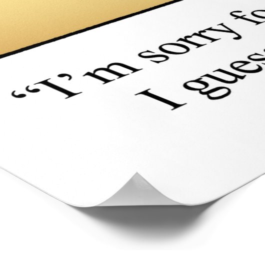 Funny Golf Spaß Poster (Ecke)