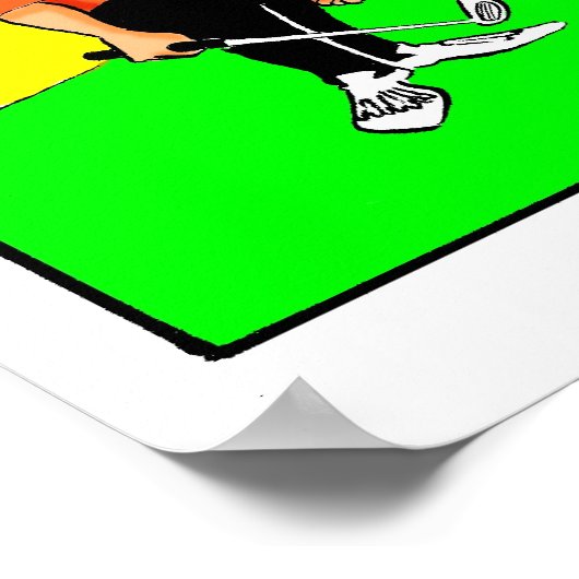Funny Golf Spaß Poster Geschenk (Ecke)