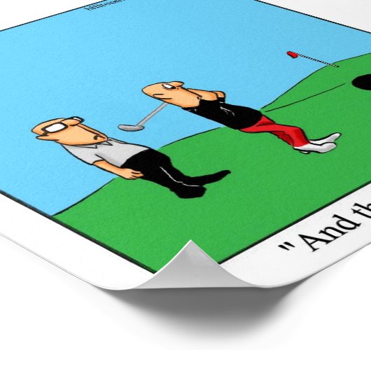 Funny Golf Spaß Poster Geschenk (Ecke)