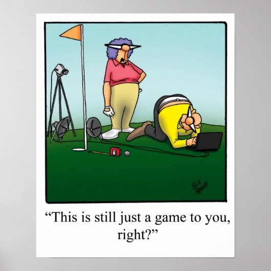 Funny Golf Spaß Poster Geschenk (Vorne)