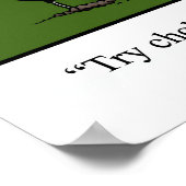 Funny Golf Spaß Poster Geschenk (Ecke)