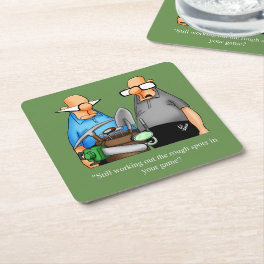Funny Golf Spaß Untersetzer Geschenk (angewinkelt)