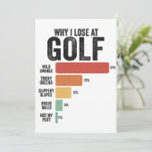 Funny Golf Sport Warum ich beim Golfspiel Retro ve Dankeskarte (Stehend Vorderseite)