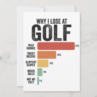 Funny Golf Sport Warum ich beim Golfspiel Retro ve Feiertagskarte