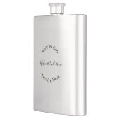 Funny Golf Sprichwort Schwarz-weiß Einfach Minimal Flachmann (Links)