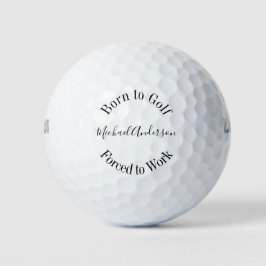 Funny Golf Sprichwort Schwarz-weiß Einfach Minimal Golfball