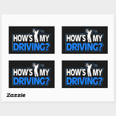 Funny Golf Stickers - Wie geht's meinem Fahren? (Blatt)
